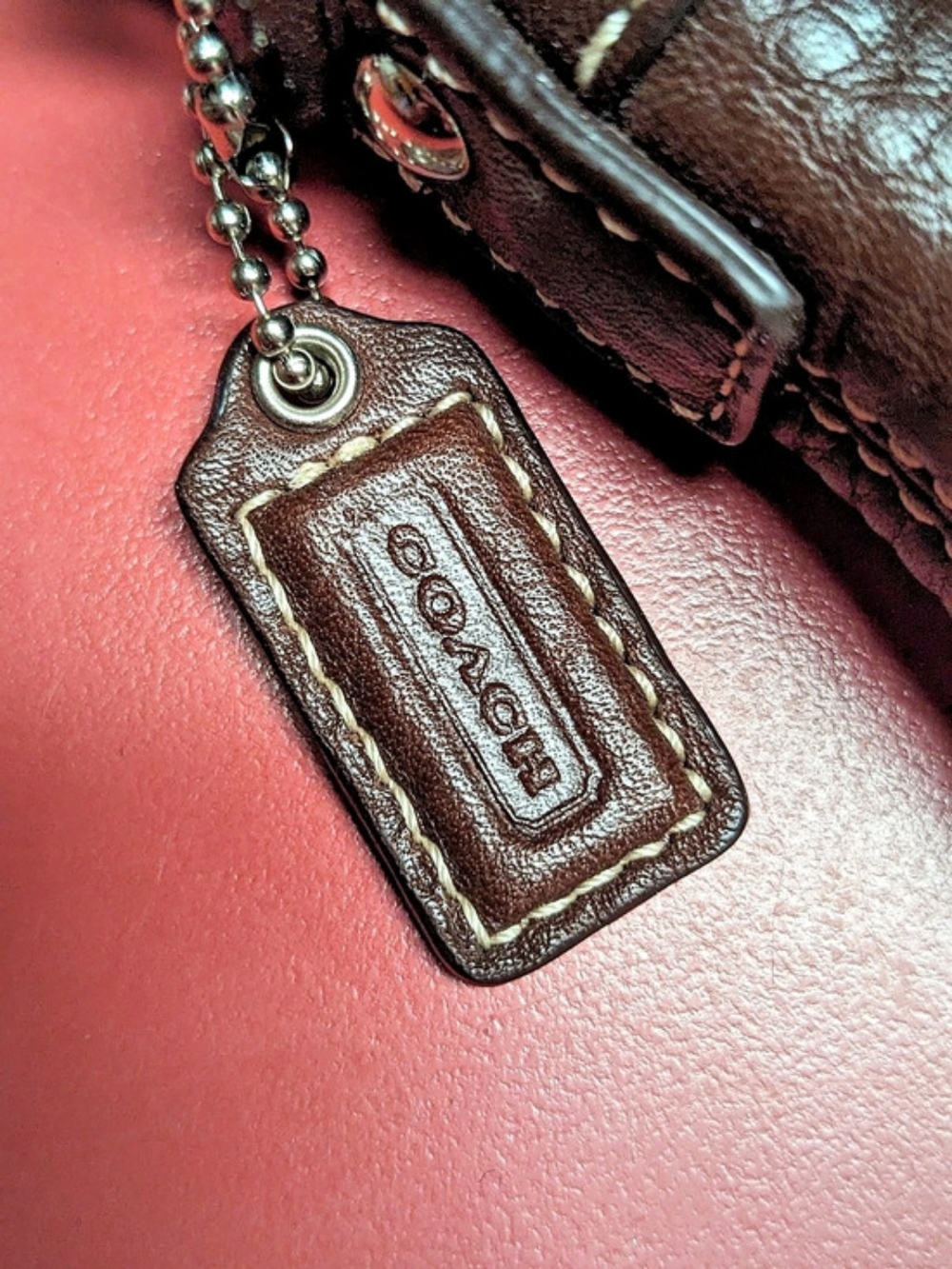Coach Legacy Brown Leather Turnlock Wristlet Crossbody Bag - Picture 7 of 7